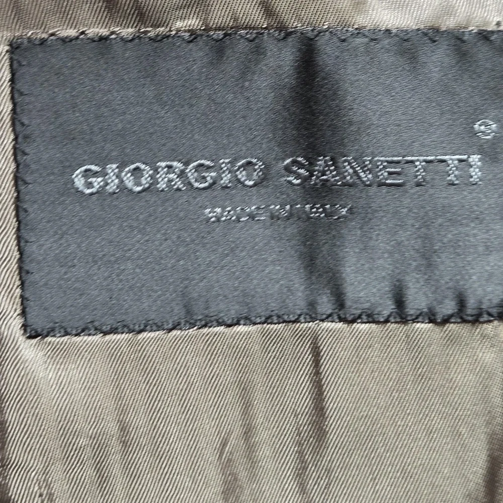 Giorgio Sanetti Suit Jacket Blazer Mens 44 Gray Wool Made In Italy 3 Button